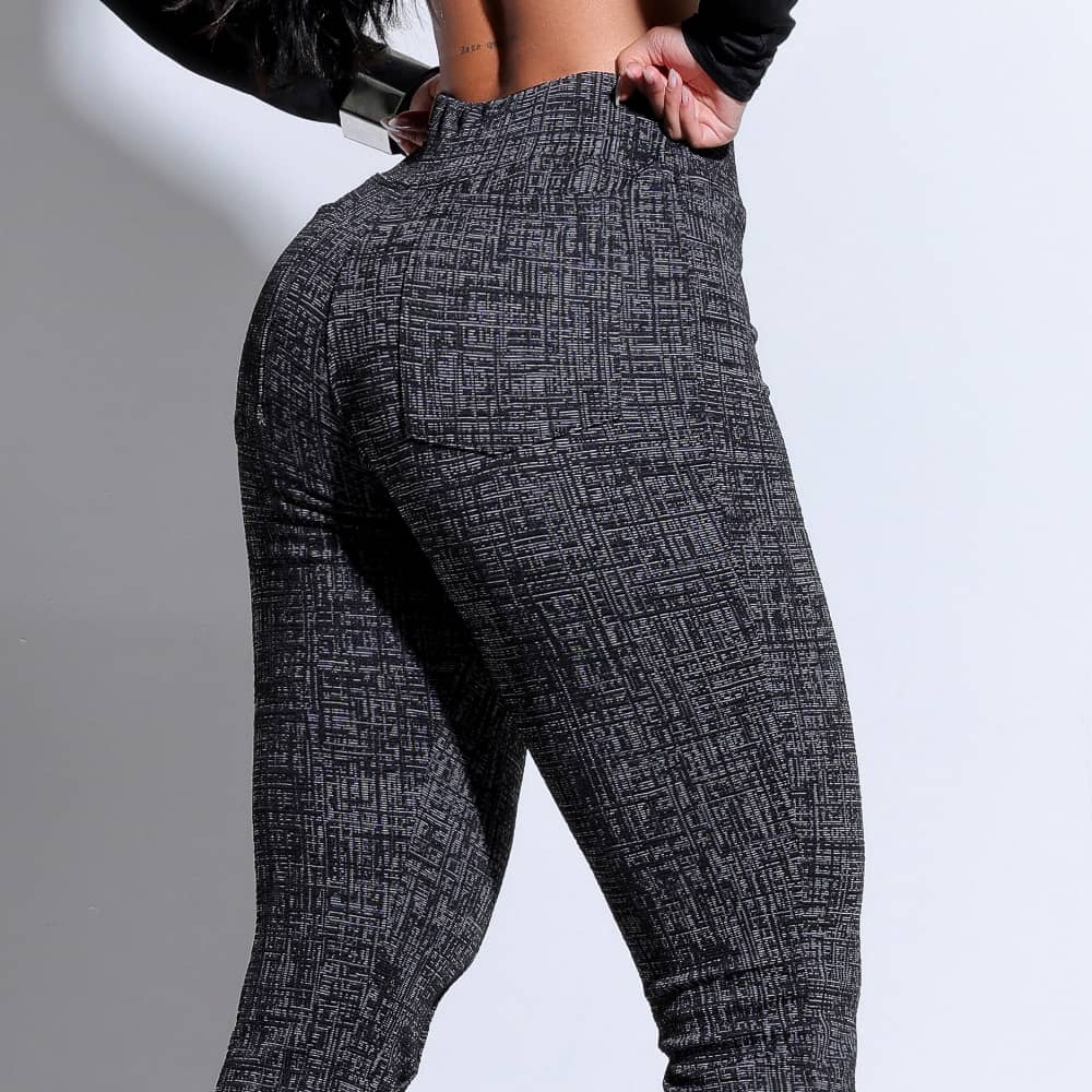 Calça Modeladora Flare Cós Alto Mescla